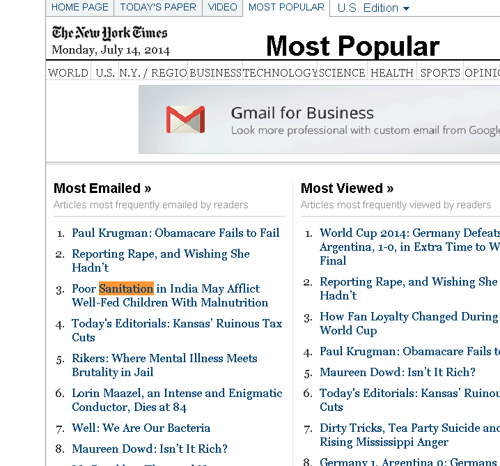 most emailed