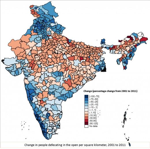 More Maps: Did open defecation really decline in India between 2001 and ...